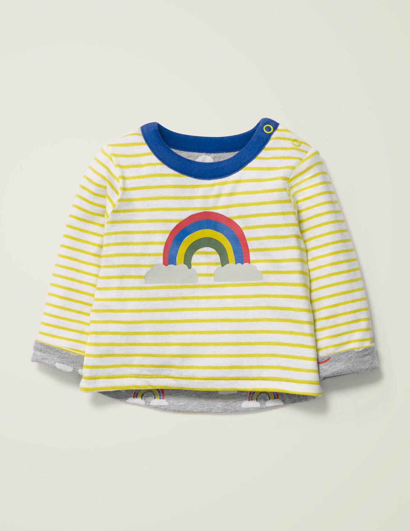 Reversible T-Shirt - Grey Marl Rainbow Cloud